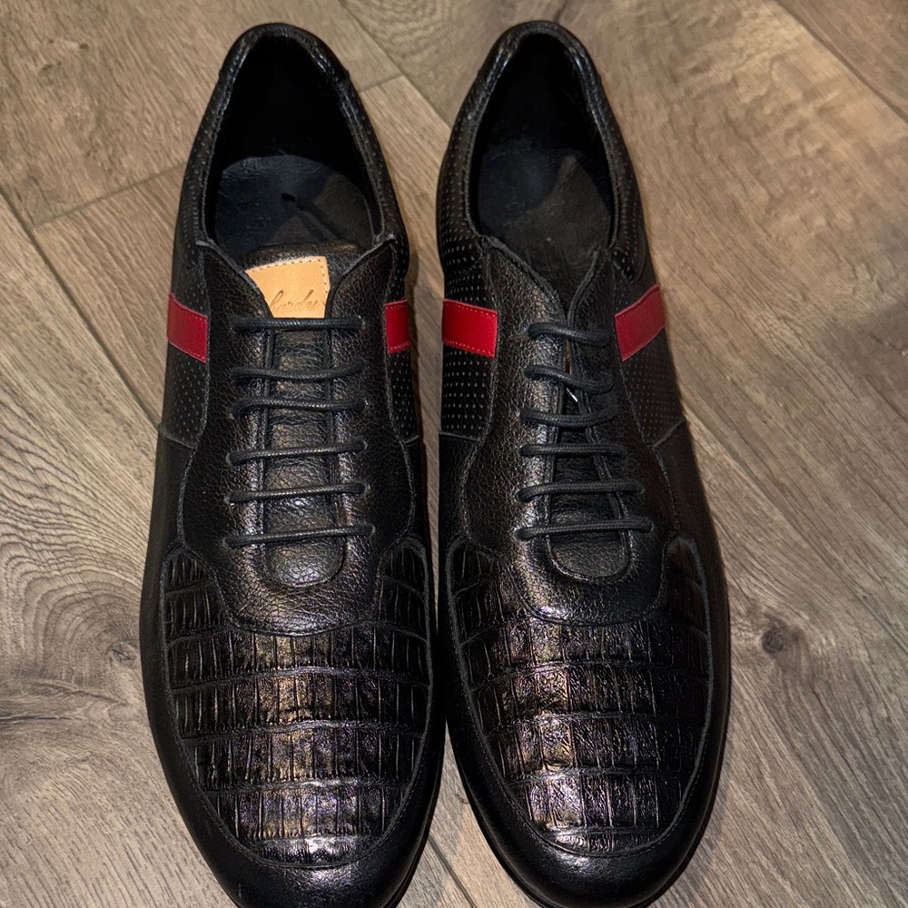 New Lombardy Caiman Belly & Calfskin Sneaker Shoes size - US 11.5